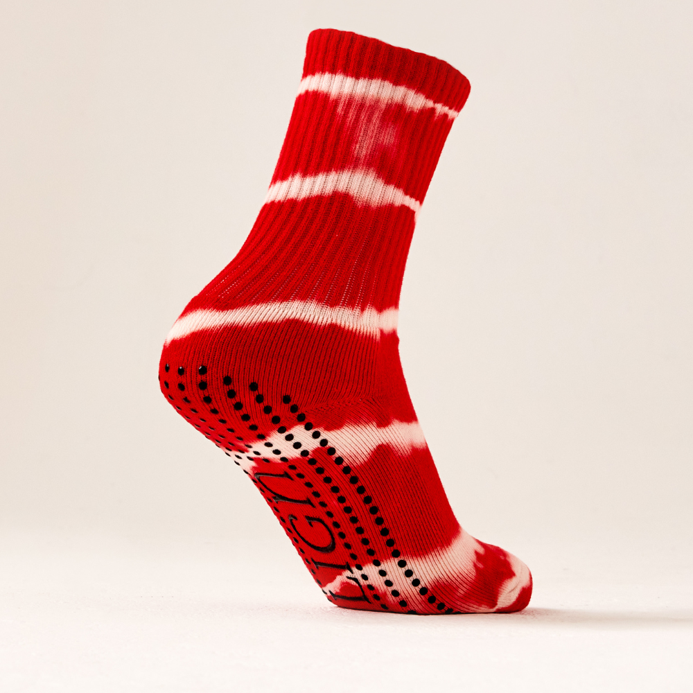 LIGN Charity Tie-Dye Red Tube Socks