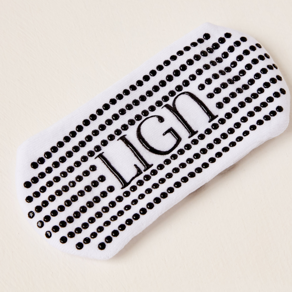 LIGN Classic Two Stripe Tube Grip Sock - Black