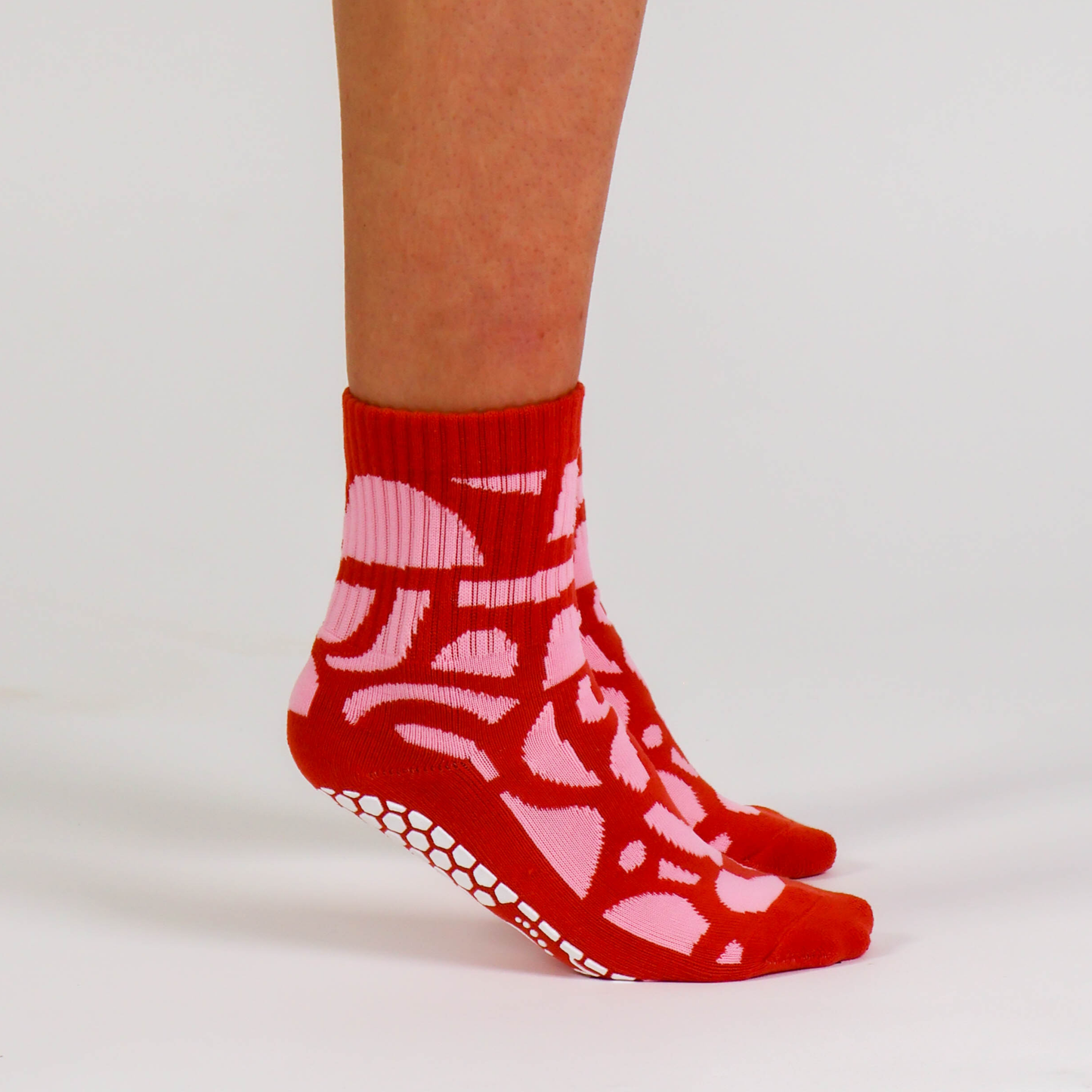 Melisoles Pink Giraffe Pilates Grip Socks Socks