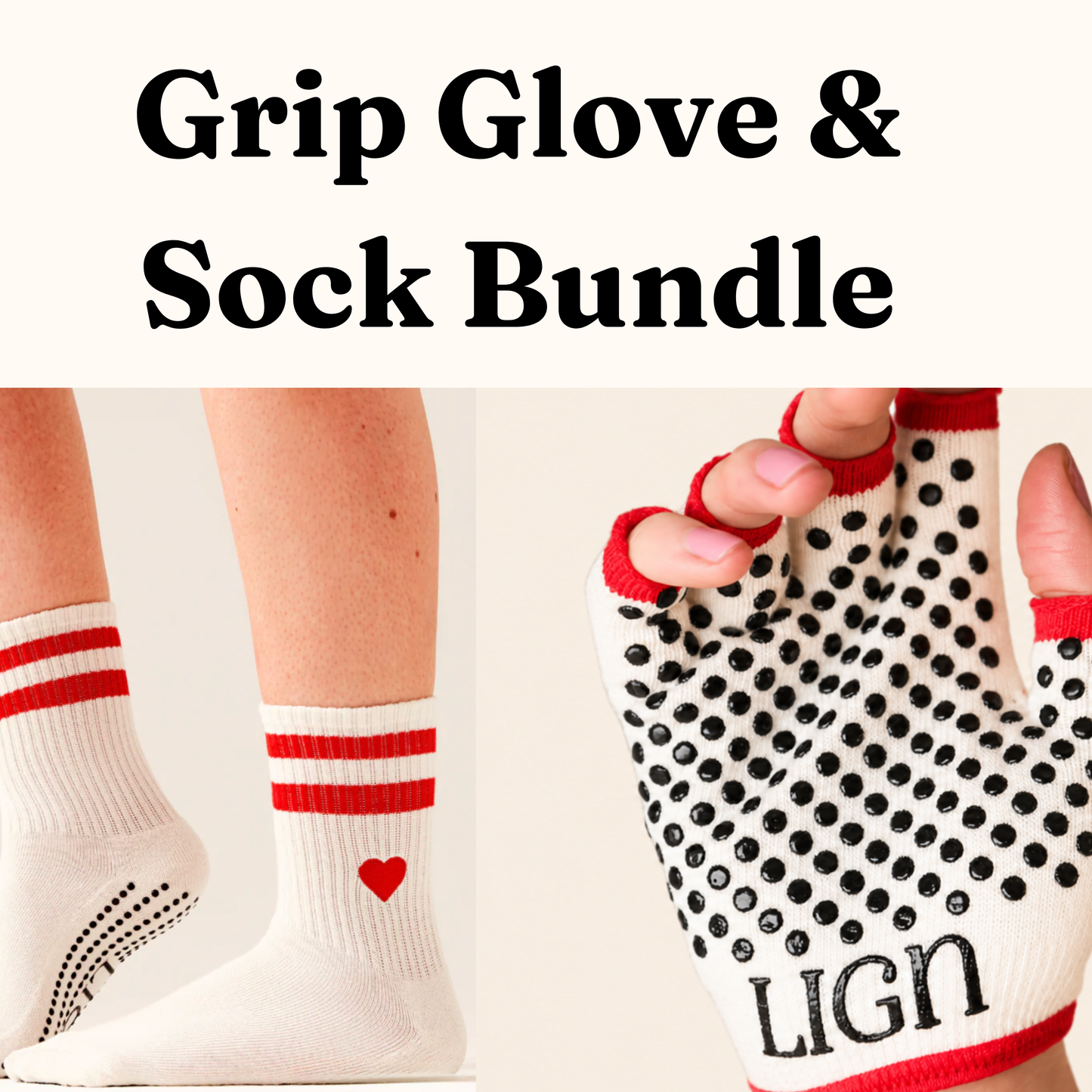 LIGN Heart Bundle Grip Gloves & Socks
