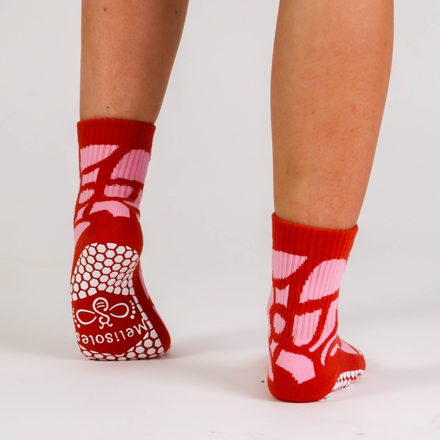 Melisoles Pink Giraffe Pilates Grip Socks Socks